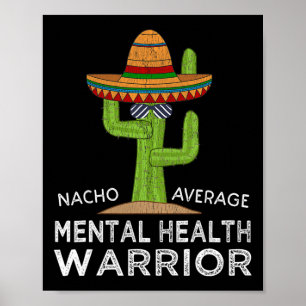 Fun Awareness Mental Health Warrior Poster