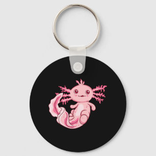 Fun Axolotl Lover Cute Axolotl Cute Kawaii Kitten  Key Ring
