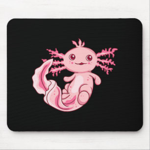 Fun Axolotl Lover Cute Axolotl Cute Kawaii Kitten  Mouse Pad