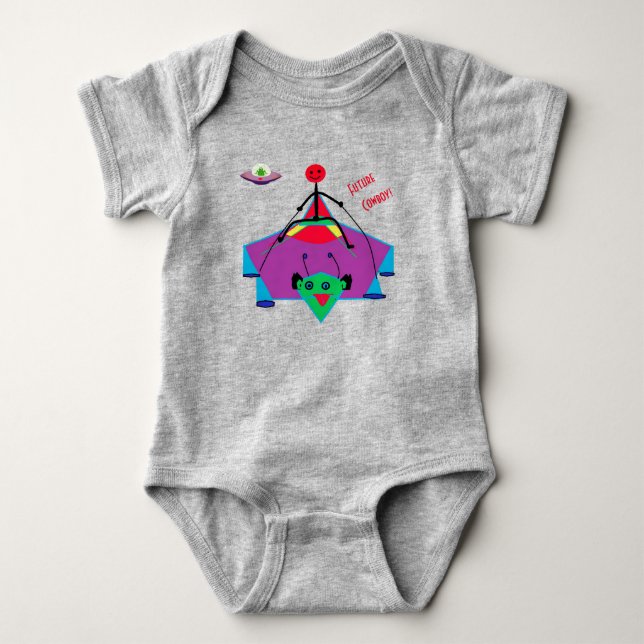 Fun Baby Alien - Cowboy Bodysuit (Front)
