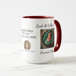 Fun Baby and Sibling photo Personalised Mug