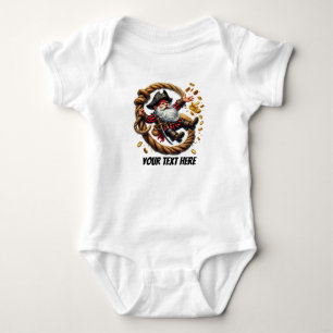 Fun baby boy pirate customisable bodysuit