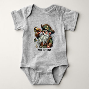 Fun baby boy pirate customisable bodysuit