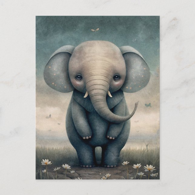 Fun Baby Elephant Postcard (Front)