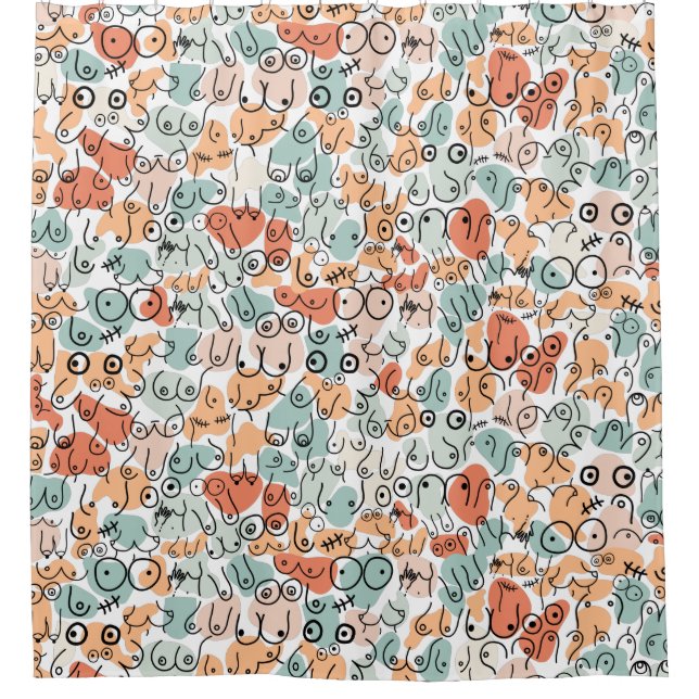 fun baby shower design shower curtain (Front)