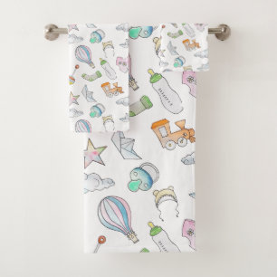 Fun Baby Things Bath Towel Set