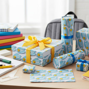 Fun Back to School Smiley Face  Wrapping Paper