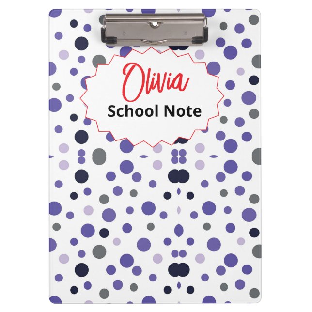  Fun Back to School Supplies for Kids or Teachers Clipboard (Front)