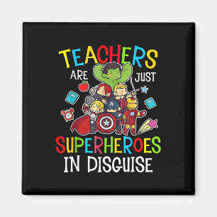 Fun Back to School Teachers Are Superheroes Gifts Magnet