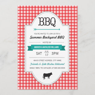 Fun Backyard BBQ Invite