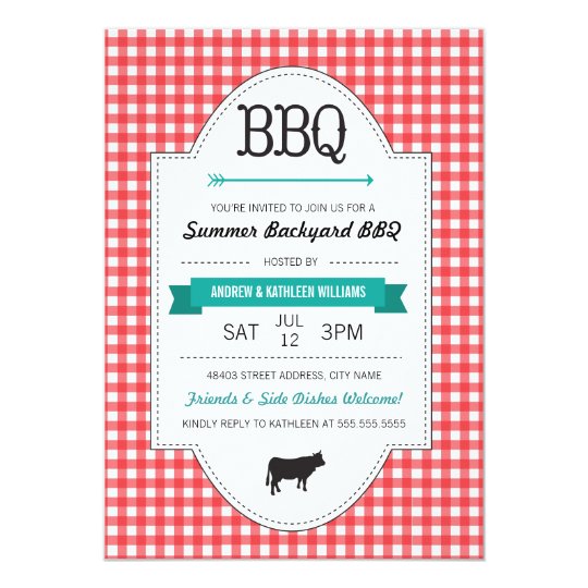 Fun Backyard BBQ Invite