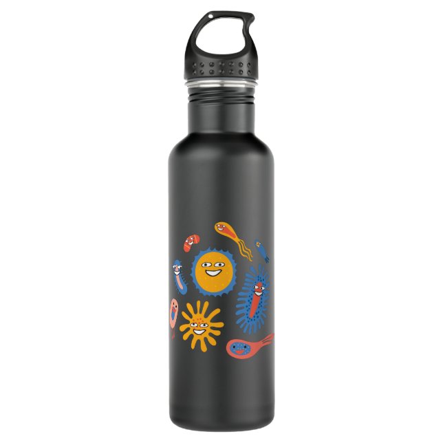 Fun Bacteria Microbiology Chemistry 710 Ml Water Bottle (Front)