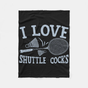 Fun Badminton Player Match Game Joke  Fleece Blanket
