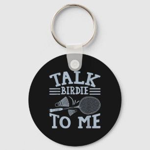Fun Badminton Player Match Game Joke Key Ring