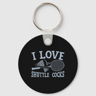 Fun Badminton Player Match Game Joke Key Ring