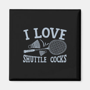 Fun Badminton Player Match Game Joke Magnet