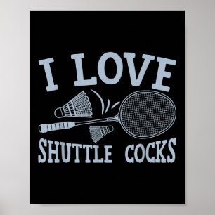 Fun Badminton Player Match Game Joke  Poster