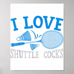 Fun Badminton Player Match Game Joke Poster