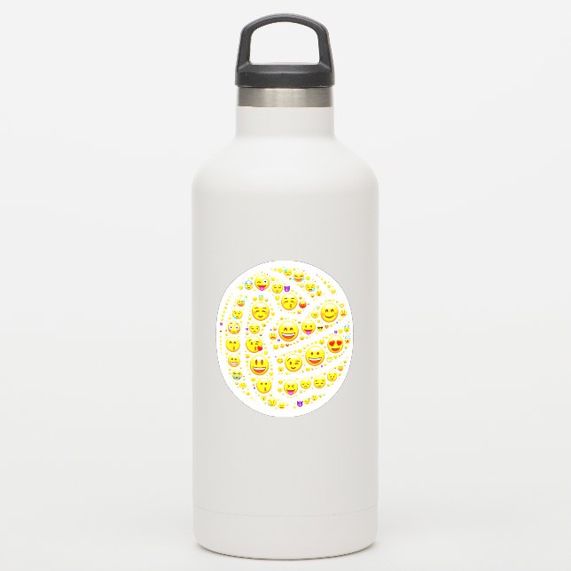 Fun Ball Theme Round Vinyl Netball Sticker (Waterbottle)