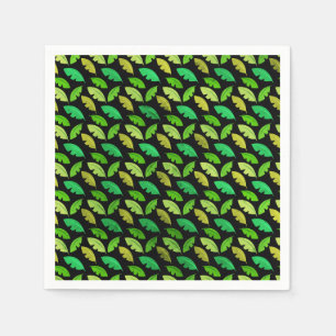 Fun Banana Leaf Tropical Birthday Party Pattern Napkin