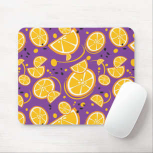 Fun Banana Orange Pineapple Cherry Fruit Pattern M Mouse Pad
