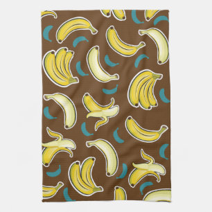 Fun Banana Pattern Tea Towel
