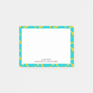 Fun Bananas Pattern Personalised Post-it Notes