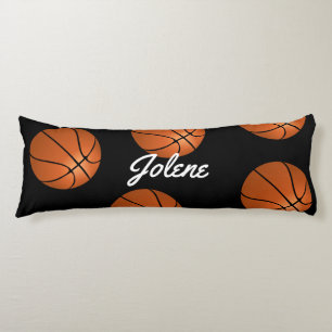 fun basketball add any name or text sports themed body cushion