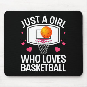 Fun Basketball Art For Girl Women College Basketba Mouse Pad