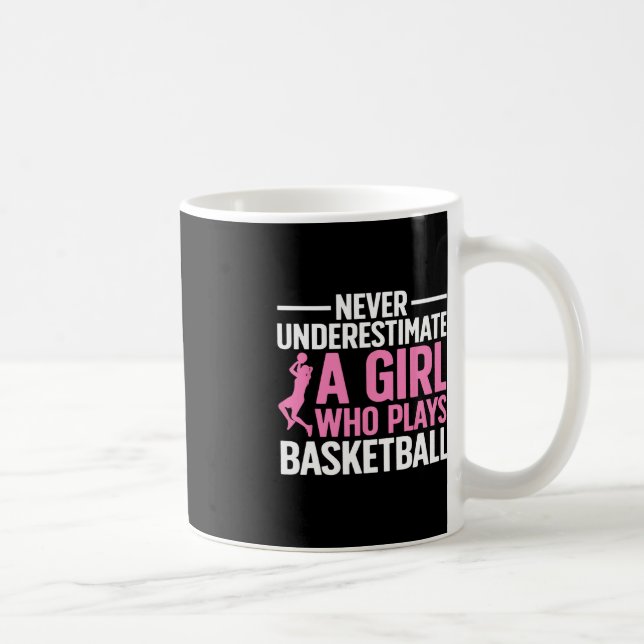 Fun Basketball Art For Girls Youth Teens Basketbal Coffee Mug (Right)