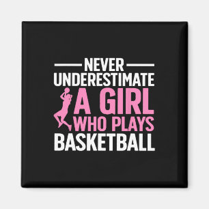 Fun Basketball Art For Girls Youth Teens Basketbal Magnet