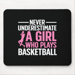 Fun Basketball Art For Girls Youth Teens Basketbal Mouse Pad
