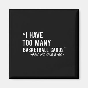 Fun Basketball Cards Collector Gift Magnet