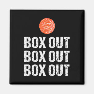Fun Basketball Coach  Box Out Quote Grunge Graphic Magnet