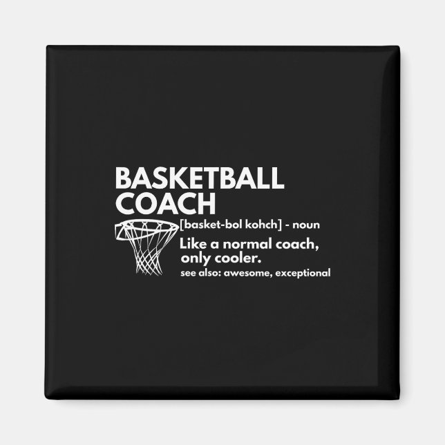 Fun Basketball Coach Definition  Coaching Gift  Magnet (Front)