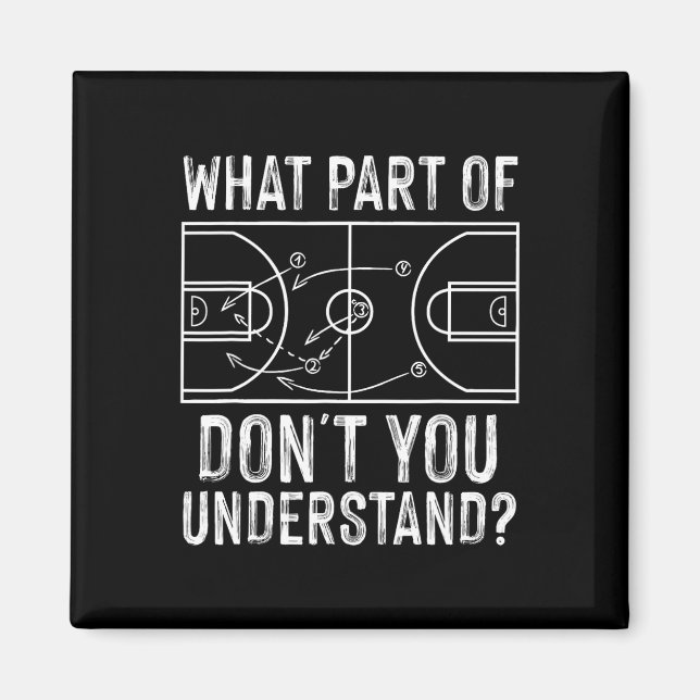 Fun Basketball Coach Design Men Women Ball Game Tr Magnet (Front)