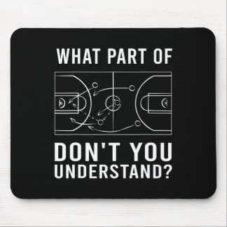 Fun Basketball Coach For Men Women Tactic Diagram  Mouse Pad