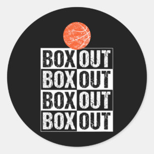 Fun Basketball Coach Gift Box Out Saying Classic Round Sticker