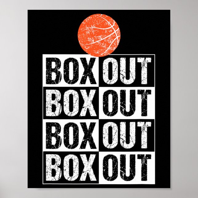 Fun Basketball Coach  Gift Box Out Saying Poster (Front)