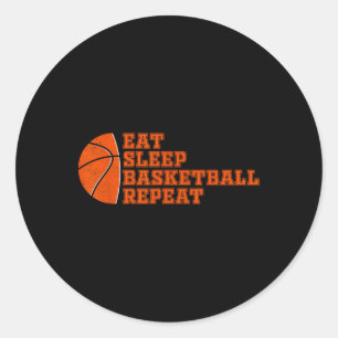 Fun Basketball For Men Women Team Sport Basketball Classic Round Sticker