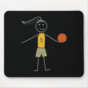Fun Basketball Girls Basketball Player Mouse Pad