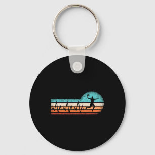 Fun Basketball Heartbeat Basket Ball Player Key Ring