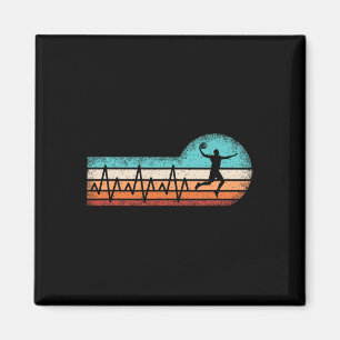 Fun Basketball Heartbeat Basket Ball Player  Magnet