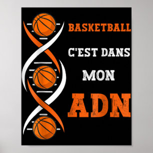 Fun Basketball Its In My Dna Basketball  Poster