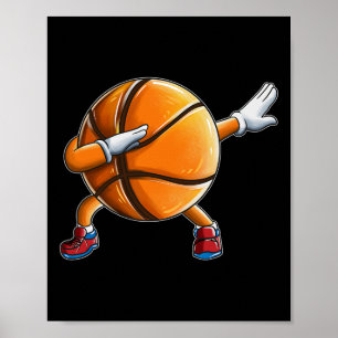 Fun Basketball Makes Dab Basketball Player Kids Poster