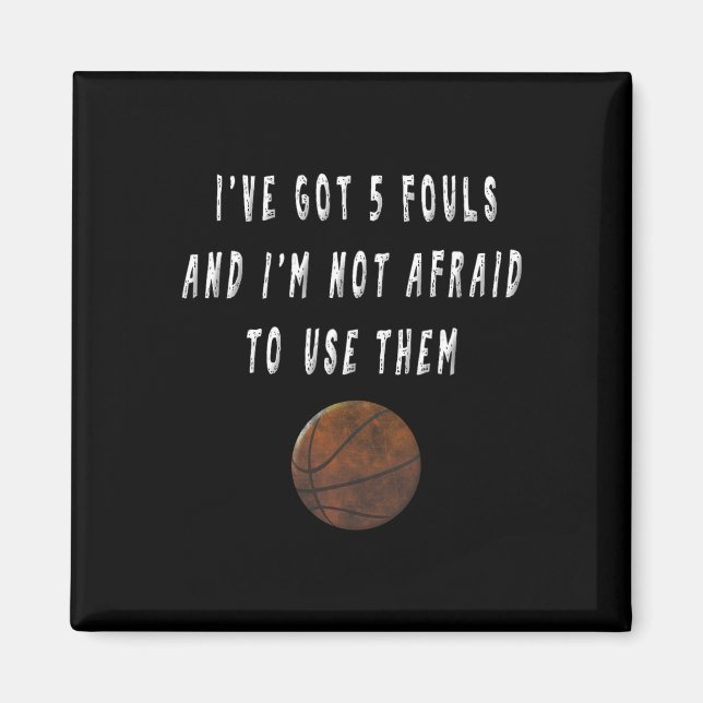 Fun Basketball Player  Trash Talking Tees Coach Gi Magnet (Front)