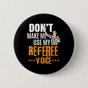 Fun Basketball Ref Hoops - Basketball Referee  6 Cm Round Badge