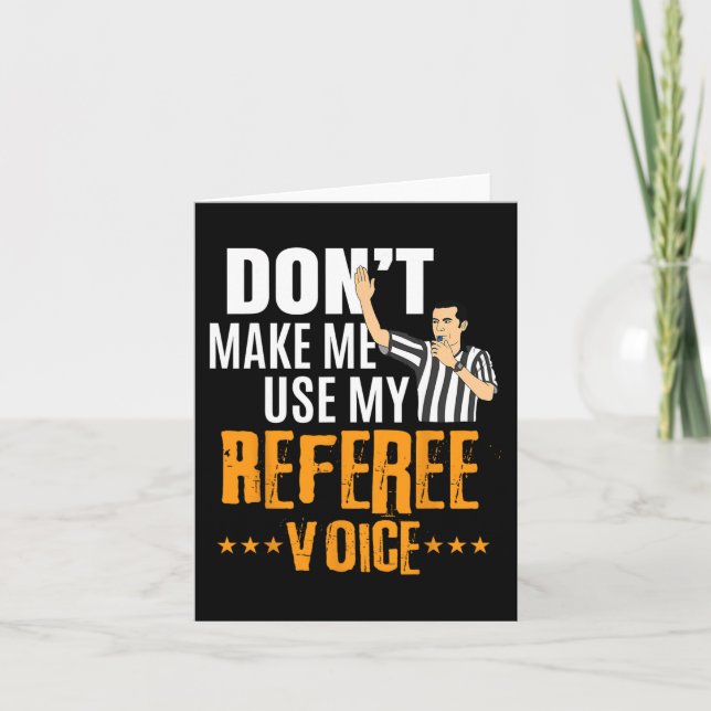 Fun Basketball Ref Hoops - Basketball Referee  Card (Front)