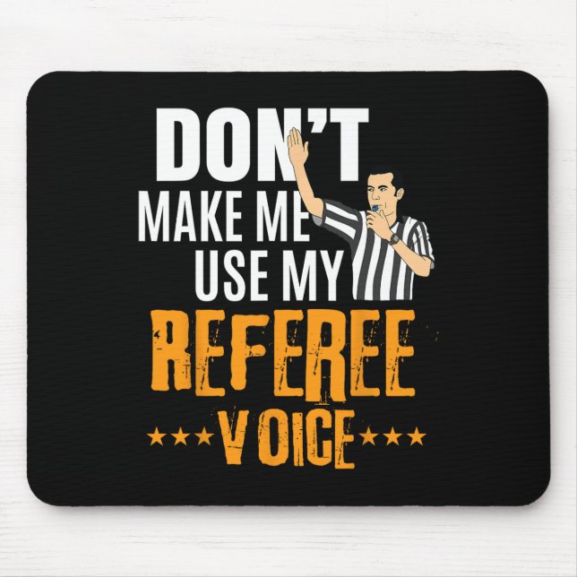 Fun Basketball Ref Hoops - Basketball Referee  Mouse Pad (Front)