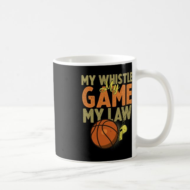 Fun Basketball Referee Quotes Gift I Hoops Ref 1 Coffee Mug (Right)